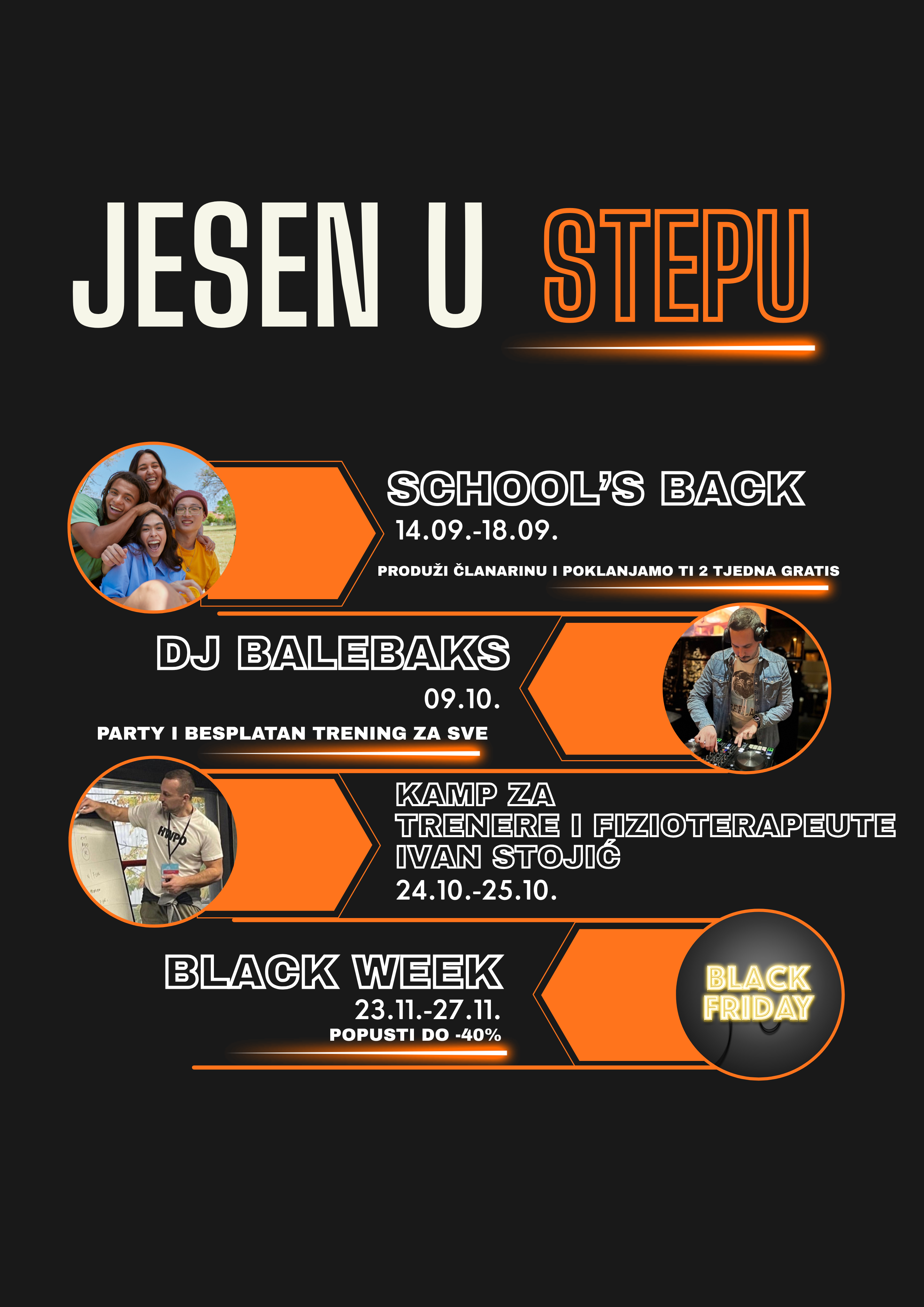 Kalendar događaja ove jeseni